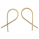 Humble Chic Upside Down Hoop Gold-filled Earrings 24mm 18 GA Hypoallergenic Lightweight Wire Needle Drop Dangle Threader Hoops for Women