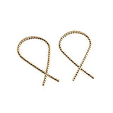 Humble Chic Upside Down Hoop Gold-filled Earrings 24mm 18 GA Hypoallergenic Lightweight Wire Needle Drop Dangle Threader Hoops for Women