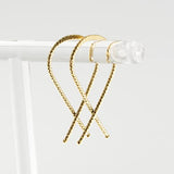 Humble Chic Upside Down Hoop Gold-filled Earrings 24mm 18 GA Hypoallergenic Lightweight Wire Needle Drop Dangle Threader Hoops for Women