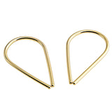 14K Gold filled Upside Down Hypoallergenic Lightweight Wire Drop Dangle Threader Huggie Hoops for Women