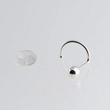 Sterling Silver Nose Screw Stud with Silver Ball for the Left-Right Side