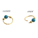 Sol and Venus Dark Blue Opal Nose Stud - Minimalist and Chic Nose Jewelry 8mm