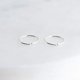 Sterling Silver Small 7.5 mm Hoop Earrings 22 gauge