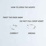 Sterling Silver Small 7.5 mm Hoop Earrings 22 gauge