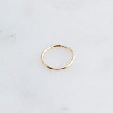 SOLID GOLD Open Ring Nose 6.5 mm Hoop