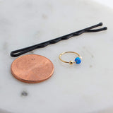 Sol and Venus Dark Blue Opal Nose Stud - Minimalist and Chic Nose Jewelry 8mm