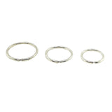 Sterling Silver Mismatched Set of 6 mm, 7 mm and 8 mm Hoop Earrings gauge 20