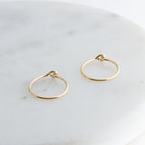 Gold Filled Small Open 10 mm Hoop Earrings 20 gauge