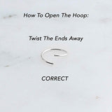 Sterling Silver Small 7.5 mm Hoop Earrings 22 gauge