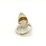 Sterling Silver and Solid Gold Ring with Turquoise