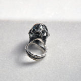 Sterling Silver Cocktail Ring with Dark Green Tahitian Saltwater Pearl