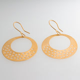 Gold Plated Brass Hoop Earrings