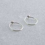 Sterling Silver Small 9 mm Hoop Earrings 22 gauge