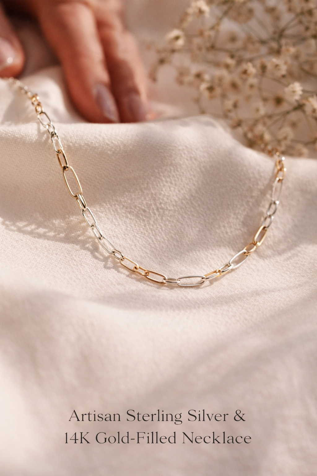 Artisan Sterling Silver & 14K Gold-Filled Necklace: Everyday Luxury, Made to Last