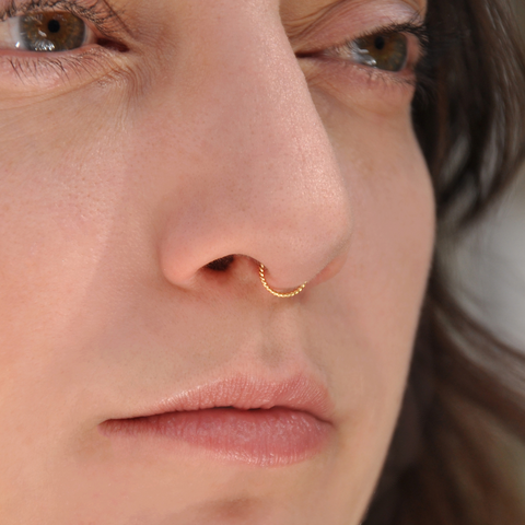 6mm 20 GA Nose Ring Piercing Hoop Gold-Filled