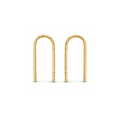 Mini Diamond Cut U Arc Earrings
