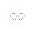 Teardrop Huggie Hoop Earrings with Two Beads