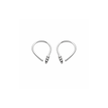 Teardrop Huggie Hoop Earrings with Three Beads