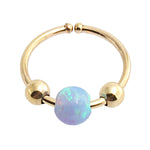 Blue Opal Nose Ring Gold Filled - Add a Touch of Glamour to Your Style 7mm