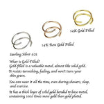 Sol and Venus 20 GA 14K Gold Filled Double Nose Ring Hoop for Single Piercing Spiral Twist Nose Hoop for Women Girls