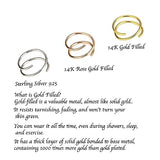 Sol and Venus 24 GA 14K Gold Filled Double Nose Ring Hoop for Single Piercing Spiral Twist Nose Hoop for Women Girls