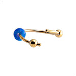 Sol and Venus Blue Opal Stone Nose Ring - Unique and Eye-Catching Jewelry for Your Nose 7mm