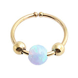 Handmade Opal Nose Ring - One-of-a-Kind Jewelry for Your Nose Piercing