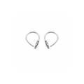 Teardrop Huggie Hoop Earrings with Five Beads