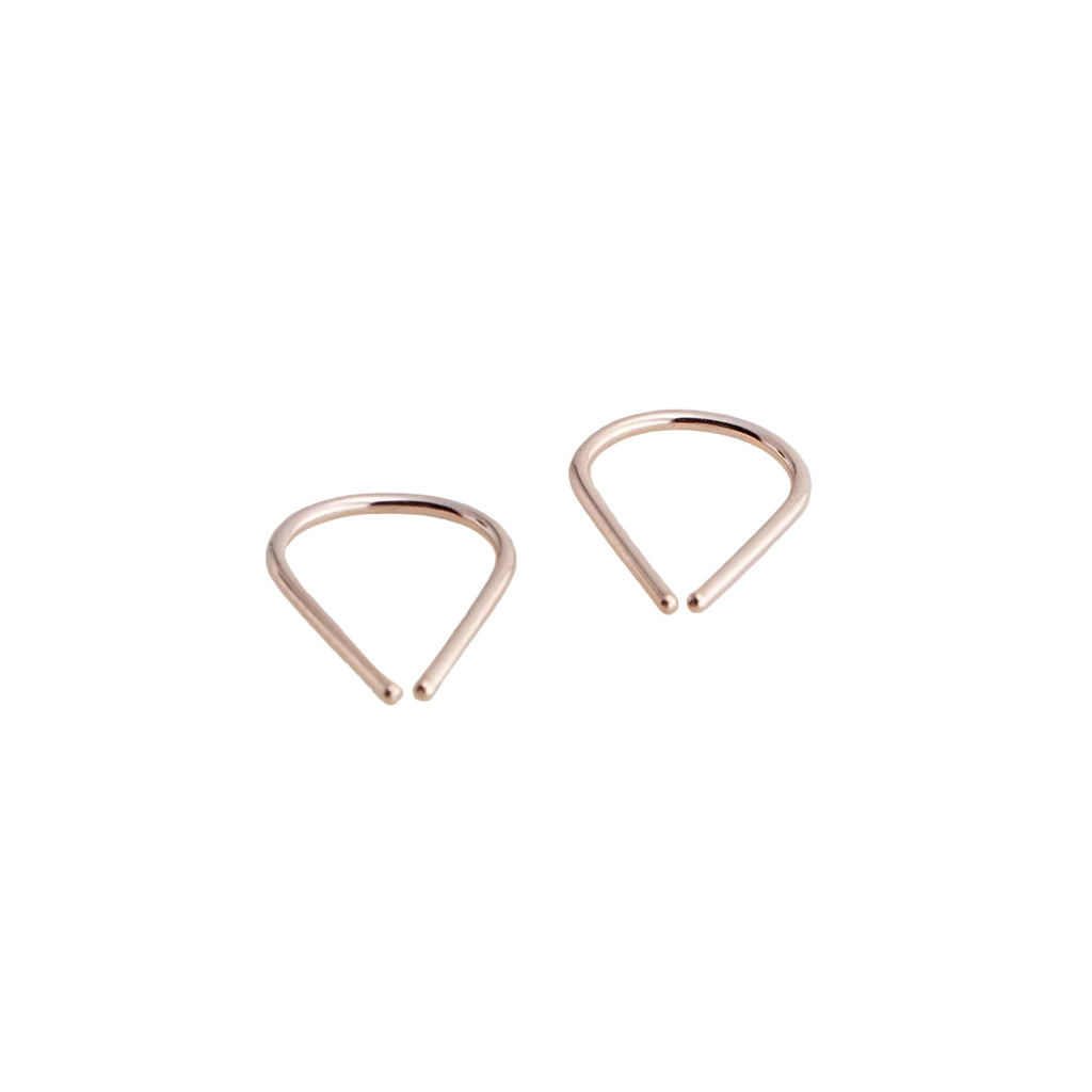 20 GA Rose Gold-Filled Teardrop Hoop Earrings