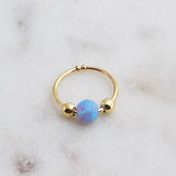 Blue Opal Nose Ring Gold Filled - Add a Touch of Glamour to Your Style 7mm