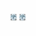 Sterling Silver Swiss Blue Topaz Stone Stud Earrings
