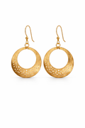 Gold-Plated Brass Hook Earrings