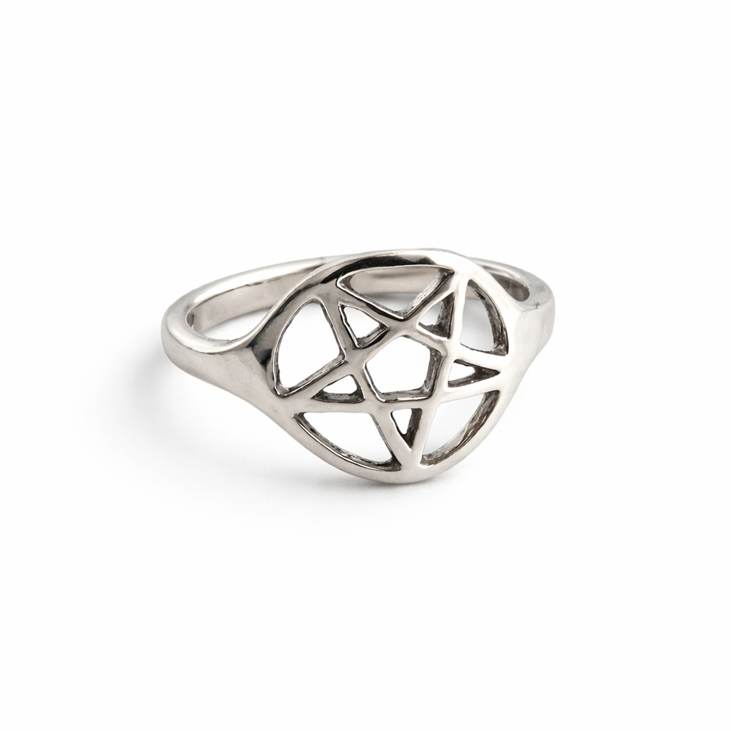 Sterling Silver Pentagram Star Ring