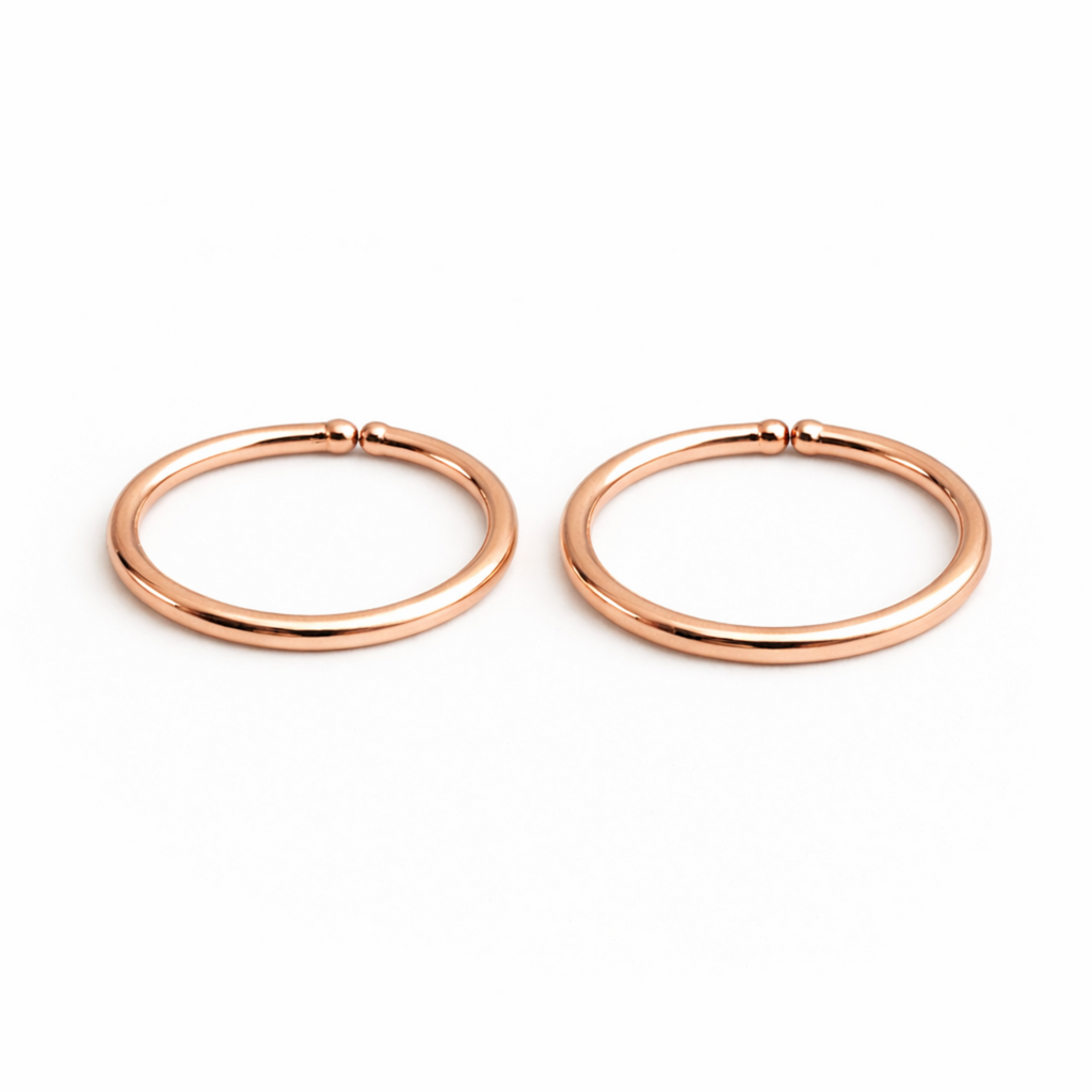 Rose Gold-Filled Open Hoop Earrings