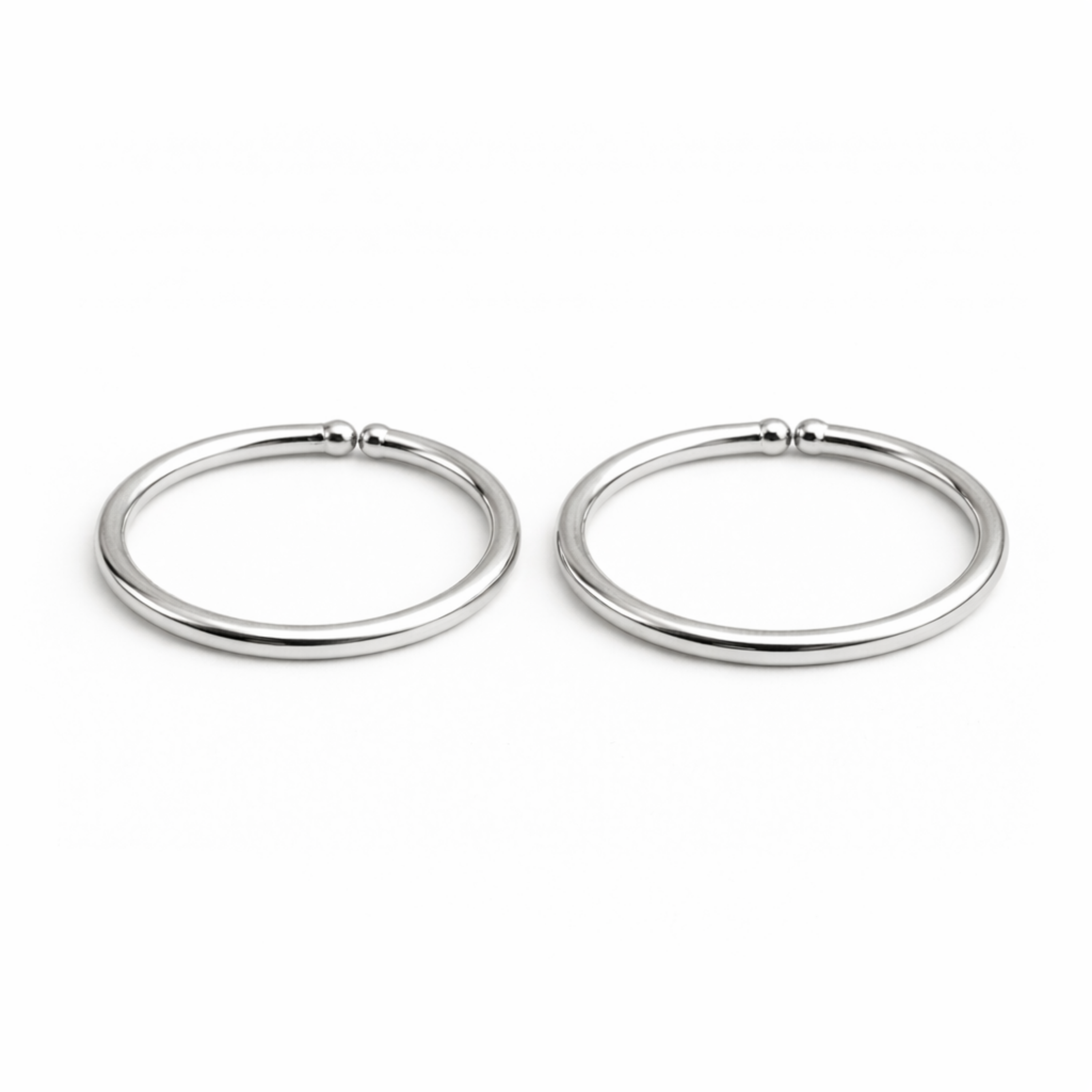 Sterling Silver Open Hoop Earrings