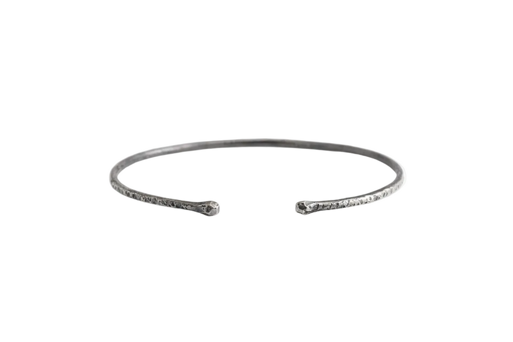 Sterling Silver Dual Drop Cuff Bracelet
