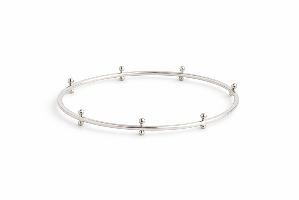 Sterling Silver Chunky Round Bangle