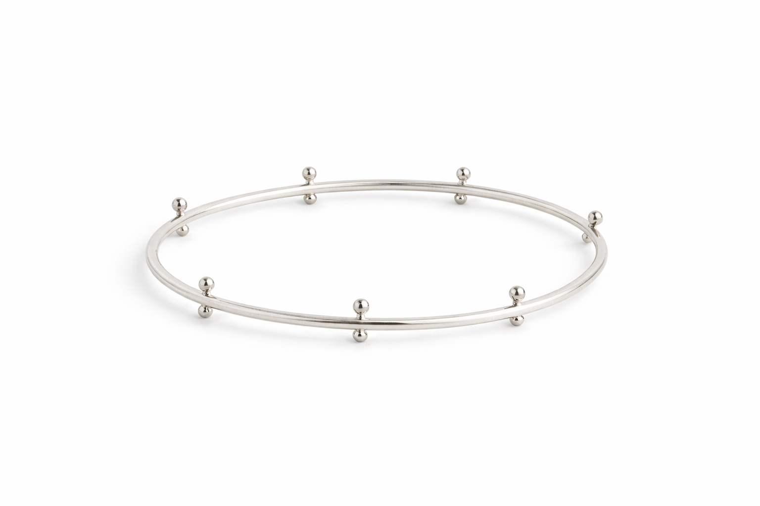 Sterling Silver Chunky Round Bangle