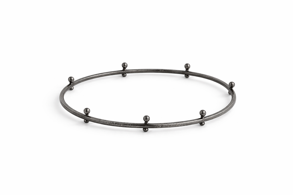 Sterling Silver Chunky Round Bangle