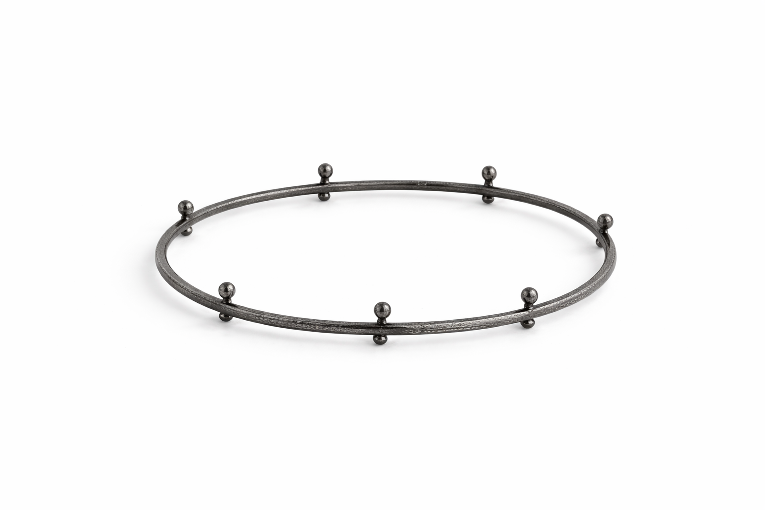 Sterling Silver Chunky Round Bangle