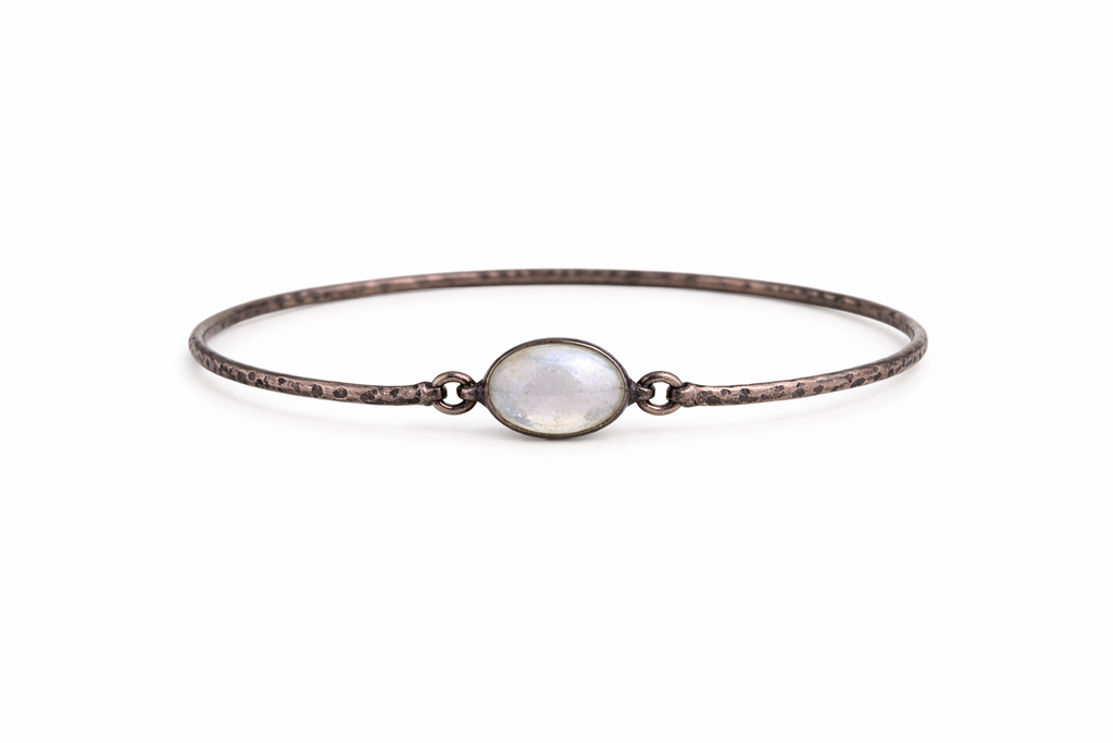Sterling Silver Moonstone Cuff Bracelet