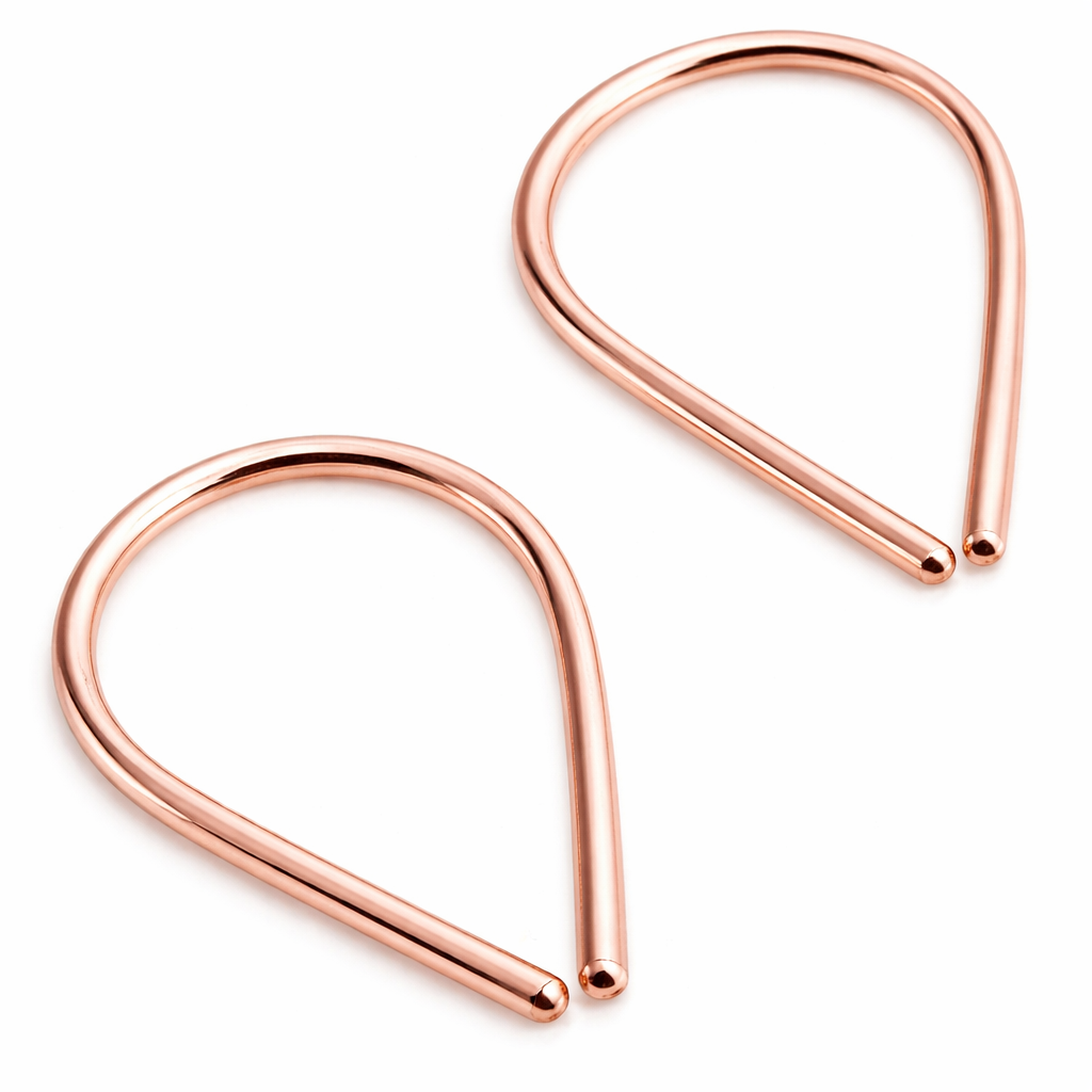 20 GA Rose Gold-Filled Teardrop Hoop Earrings