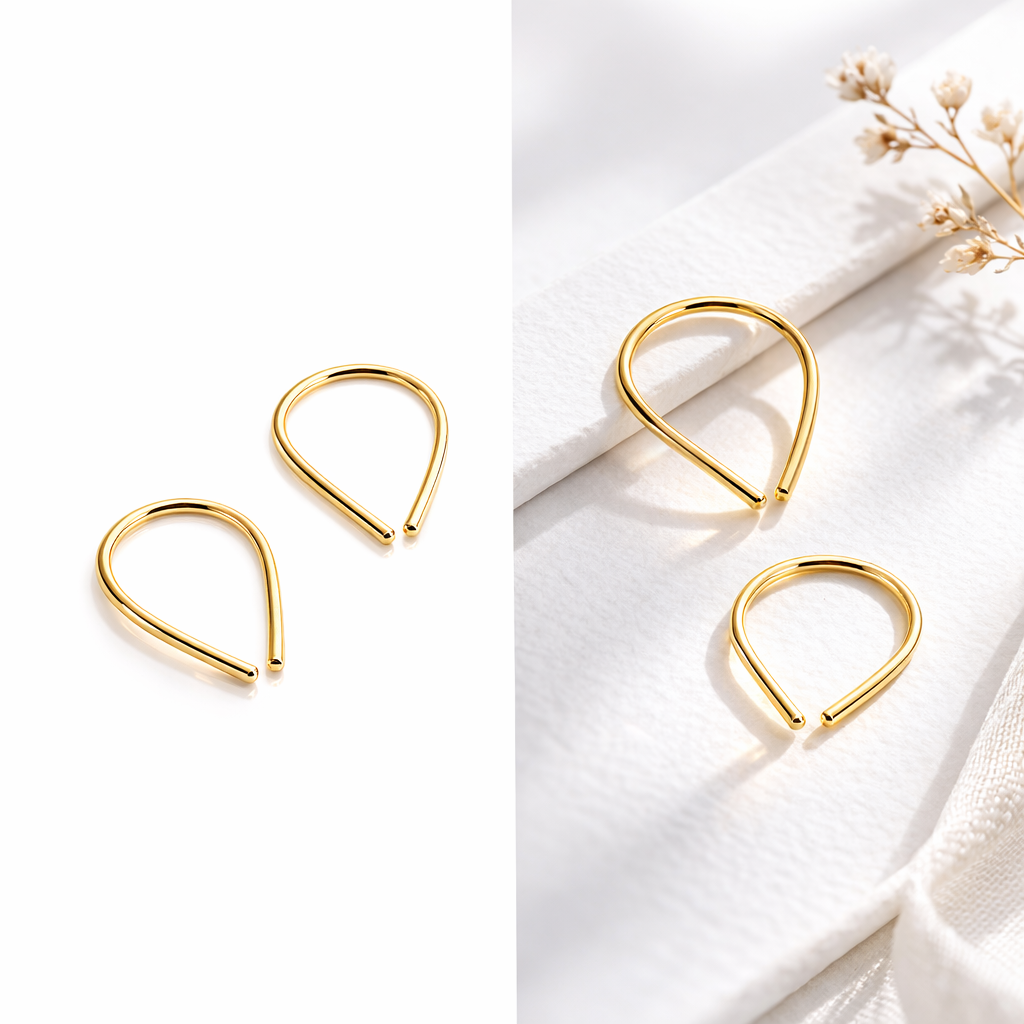 20 GA Gold-Filled Teardrop Hoop Earrings