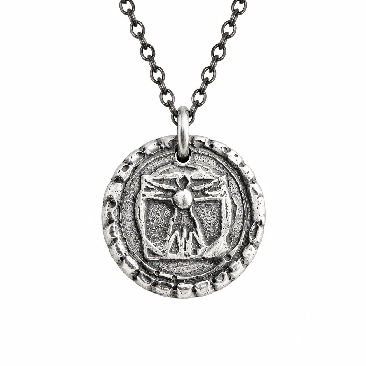 Leonardo da Vinci Silver Pendant Necklace