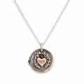 Black Spinel Heart Charm Necklace