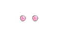 Sterling Silver Pink Opal Stud Earrings
