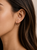Solid Rose Gold Small Hoop Earrings