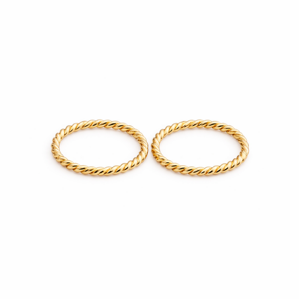 Gold-Filled Small Twisted Hoop Earrings