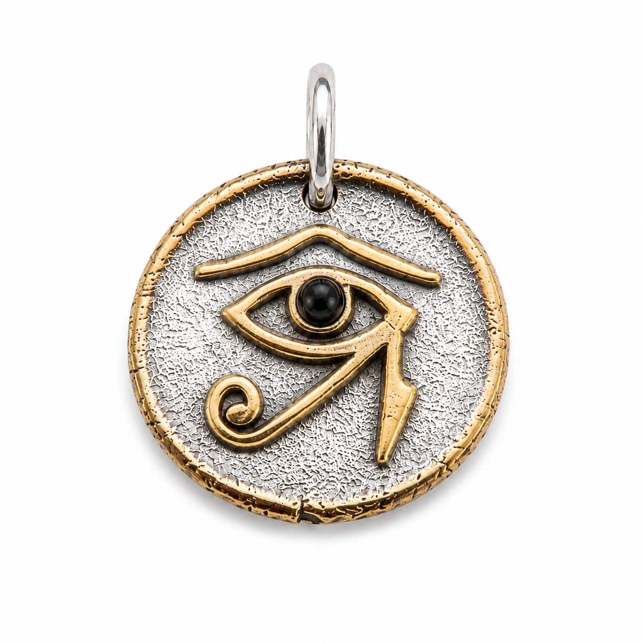 Eye of Horus Black Spinel Pendant Necklace