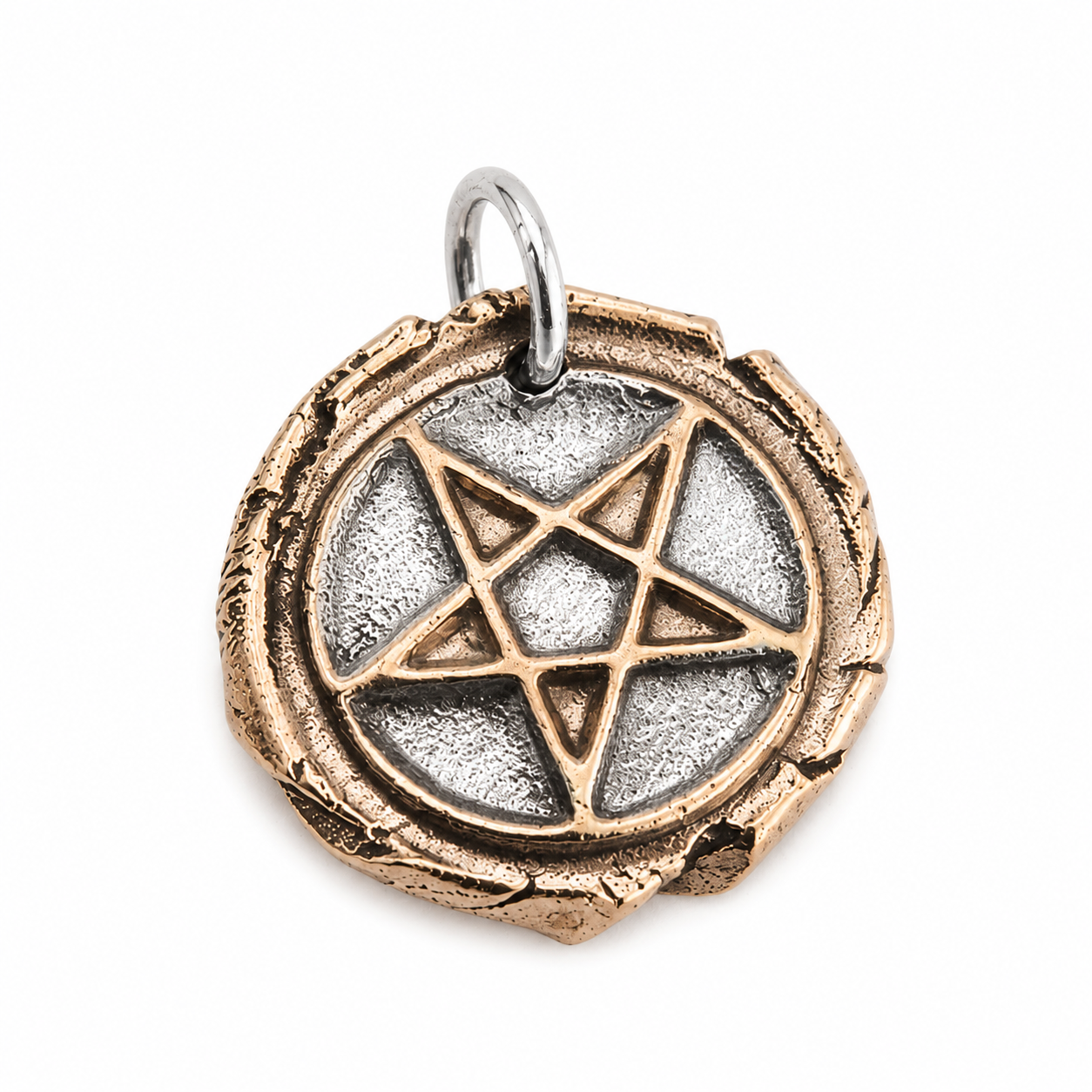 Bronze Pentagram Pendant Necklace